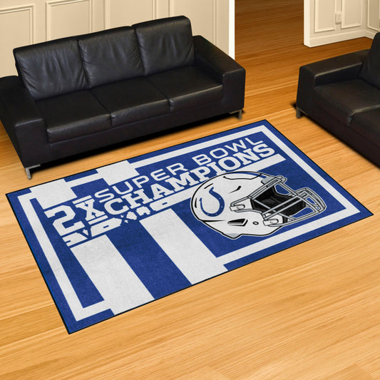 Indianapolis Colts Dynasty 5ft. x 8ft. Plush Area Rug