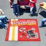 Kansas City Chiefs Dynasty Tailgater Rug - 5ft. x 6ft.