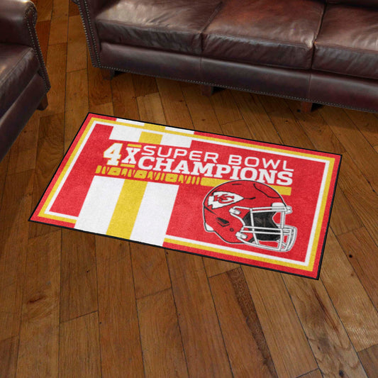 Kansas City Chiefs Dynasty 3ft. x 5ft. Plush Area Rug