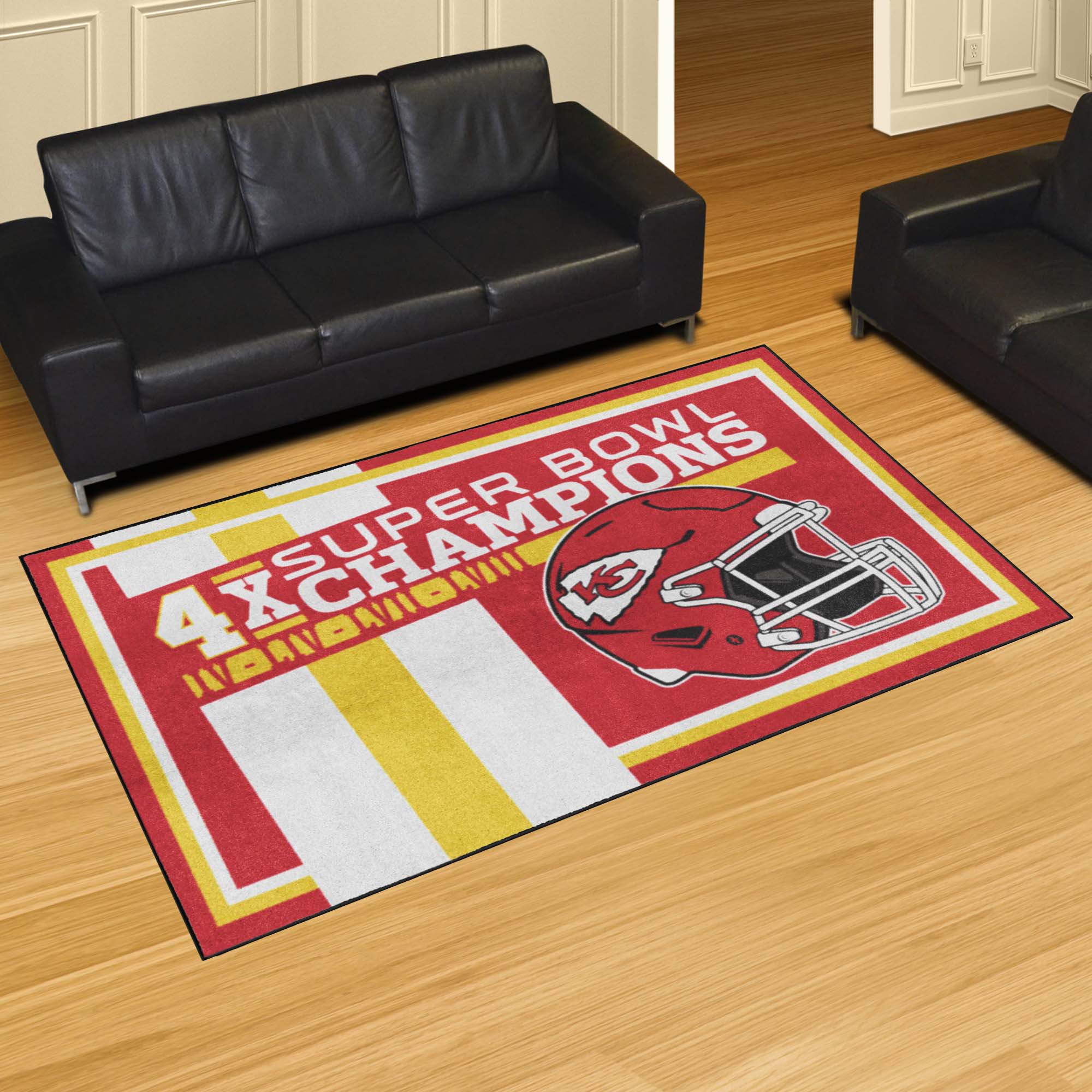 Kansas City Chiefs Dynasty 5ft. x 8ft. Plush Area Rug