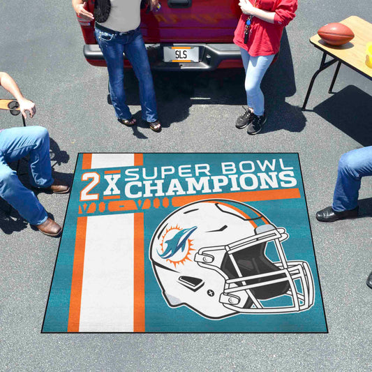 Miami Dolphins Dynasty Tailgater Rug - 5ft. x 6ft.