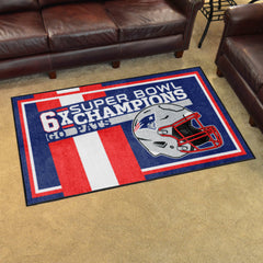 New England Patriots Dynasty 4ft. x 6ft. Plush Area Rug