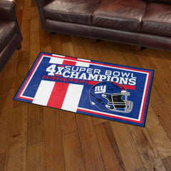 New York Giants Dynasty 3ft. x 5ft. Plush Area Rug