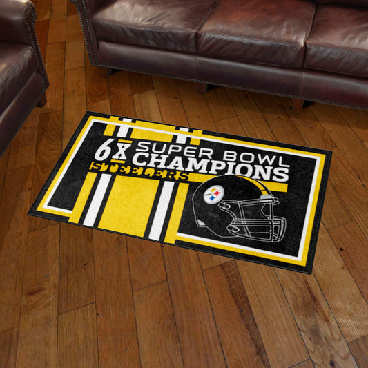 Pittsburgh Steelers Dynasty 3ft. x 5ft. Plush Area Rug