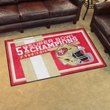 Alfombra de felpa Dynasty de los San Francisco 49ers de 1,20 m x 1,80 m