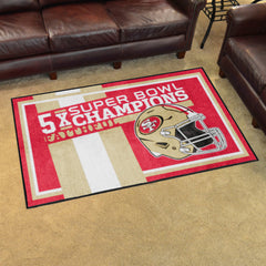 San Francisco 49ers Dynasty 4ft. x 6ft. Plush Area Rug