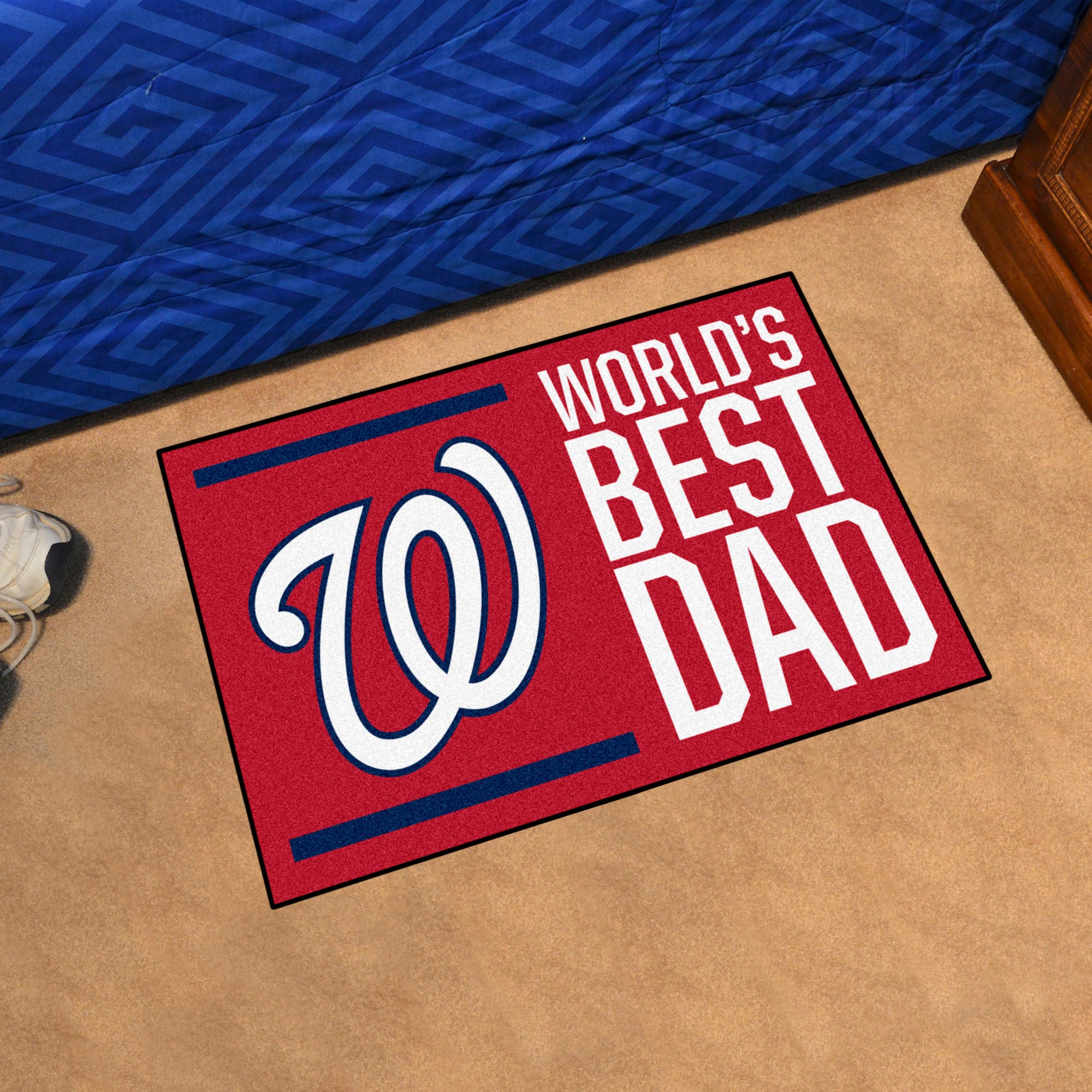 Washington Nationals Starter Mat Accent Rug - 19in. x 30in. World's Best Dad Starter Mat