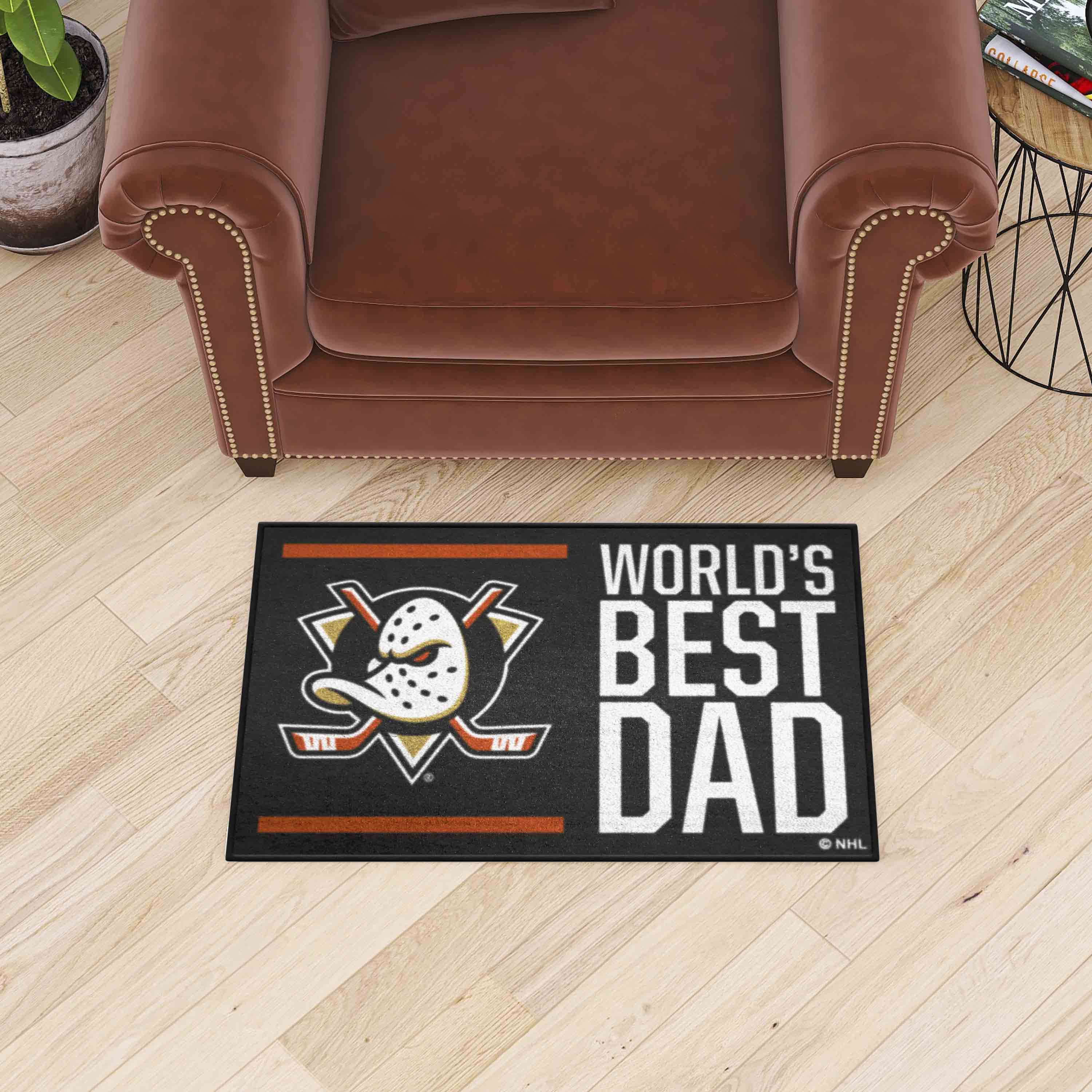 Anaheim Ducks Starter Mat Accent Rug - 19in. x 30in. World's Best Dad Starter Mat