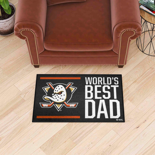 Anaheim Ducks Starter Mat Accent Rug - 19in. x 30in. World's Best Dad Starter Mat