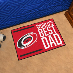 Carolina Hurricanes Starter Mat Accent Rug - 19in. x 30in. World's Best Dad Starter Mat