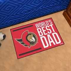 Ottawa Senators Starter Mat Accent Rug - 19in. x 30in. World's Best Dad Starter Mat