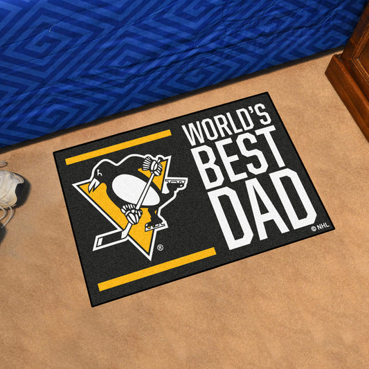 Pittsburgh Penguins Starter Mat Accent Rug - 19in. x 30in. World's Best Dad Starter Mat