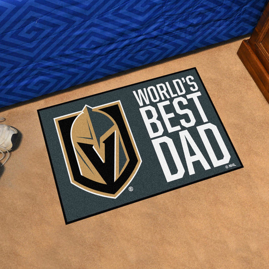 Vegas Golden Knights Starter Mat Accent Rug - 19in. x 30in. World's Best Dad Starter Mat