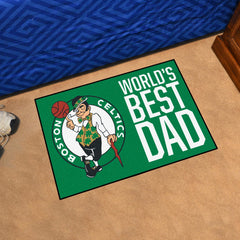 Boston Celtics Starter Mat Accent Rug - 19in. x 30in. World's Best Dad Starter Mat - Boston Celtics