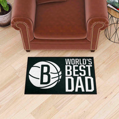 Brooklyn Nets Starter Mat Accent Rug - 19in. x 30in. World's Best Dad Starter Mat - Brooklyn Nets