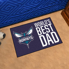 Charlotte Hornets Starter Mat Accent Rug - 19in. x 30in. World's Best Dad Starter Mat - Charlotte Hornets