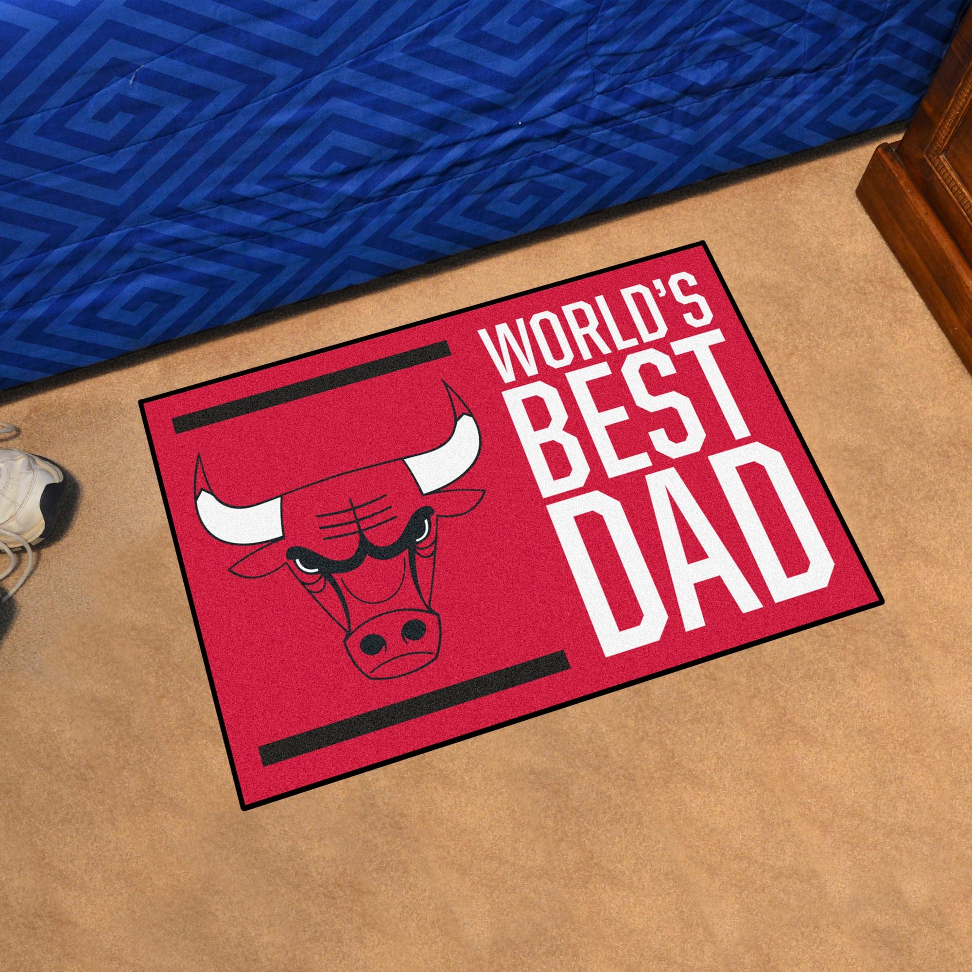 Chicago Bulls Starter Mat Accent Rug - 19in. x 30in. World's Best Dad Starter Mat - Chicago Bulls