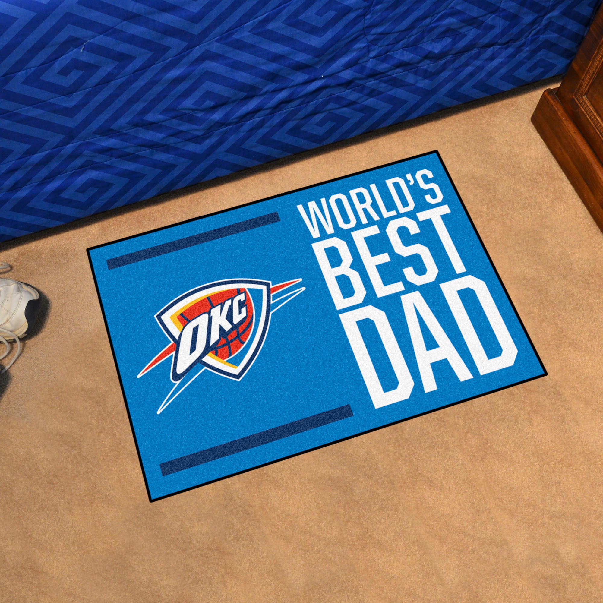 Oklahoma City Thunder Starter Mat Accent Rug - 19in. x 30in. World's Best Dad Starter Mat