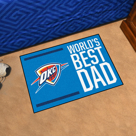 Oklahoma City Thunder Starter Mat Accent Rug - 19in. x 30in. World's Best Dad Starter Mat