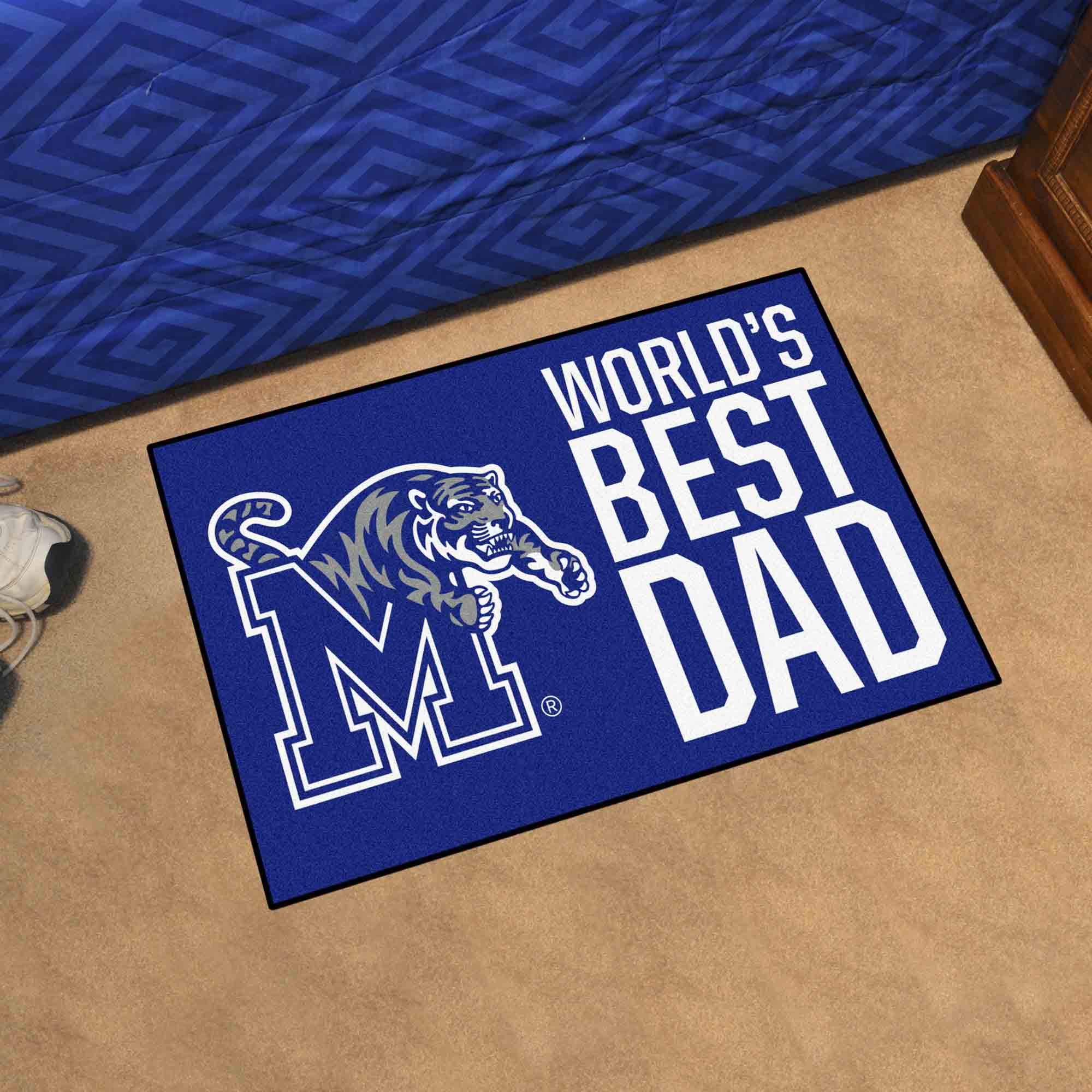 Memphis Tigers Starter Mat Accent Rug - 19in. x 30in. World's Best Dad Starter Mat