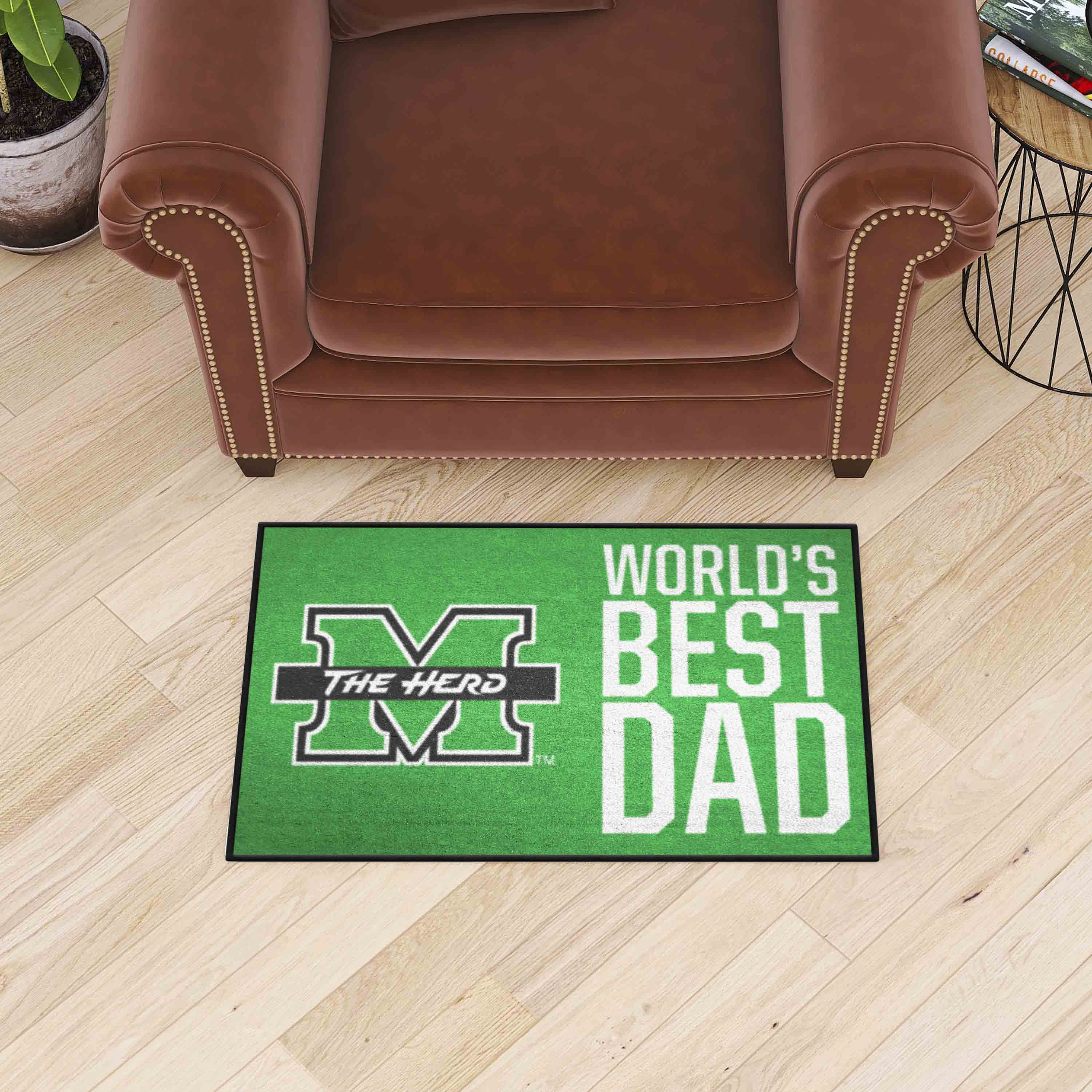 Marshall Thundering Herd Starter Mat Accent Rug - 19in. x 30in. World's Best Dad Starter Mat