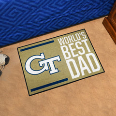 Georgia Tech Yellow Jackets Starter Mat Accent Rug - 19in. x 30in. World's Best Dad Starter Mat - Georgia Tech