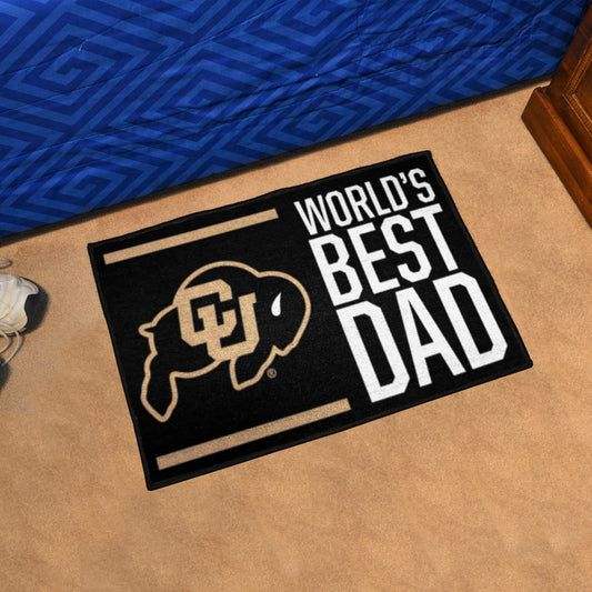 Colorado Buffaloes Starter Mat Accent Rug - 19in. x 30in. World's Best Dad Starter Mat - Colorado