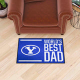 BYU Cougars Starter Mat Accent Rug - 19in. x 30in. World's Best Dad Starter Mat