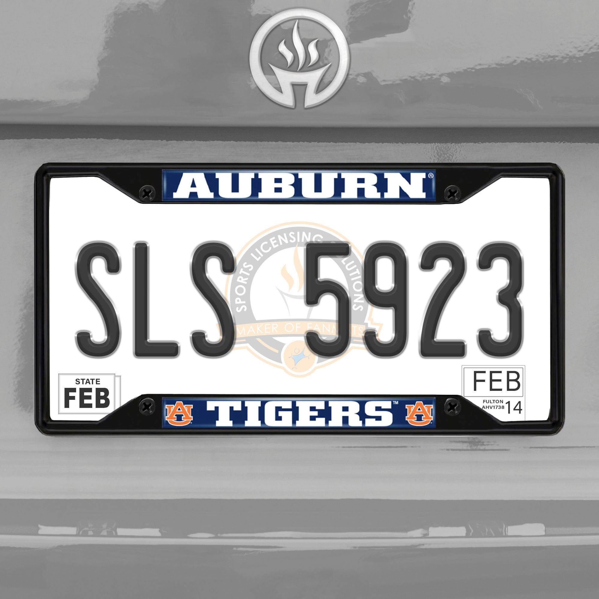 Auburn Tigers Metal License Plate Frame Black Finish - Auburn