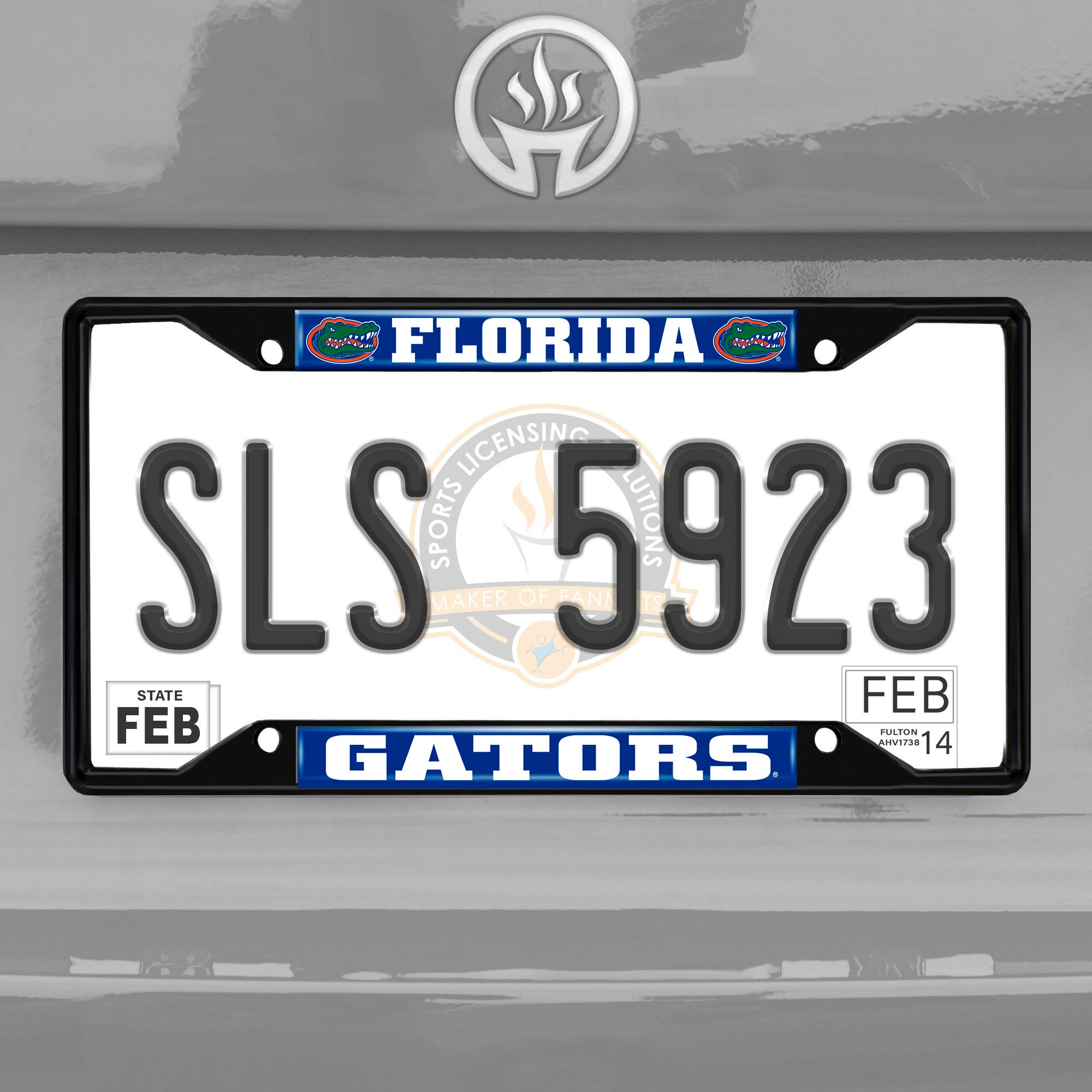 Florida Gators Metal License Plate Frame Black Finish