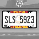 Iowa State Cyclones Metal License Plate Frame Black Finish