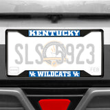 Kentucky Wildcats Metal License Plate Frame Black Finish