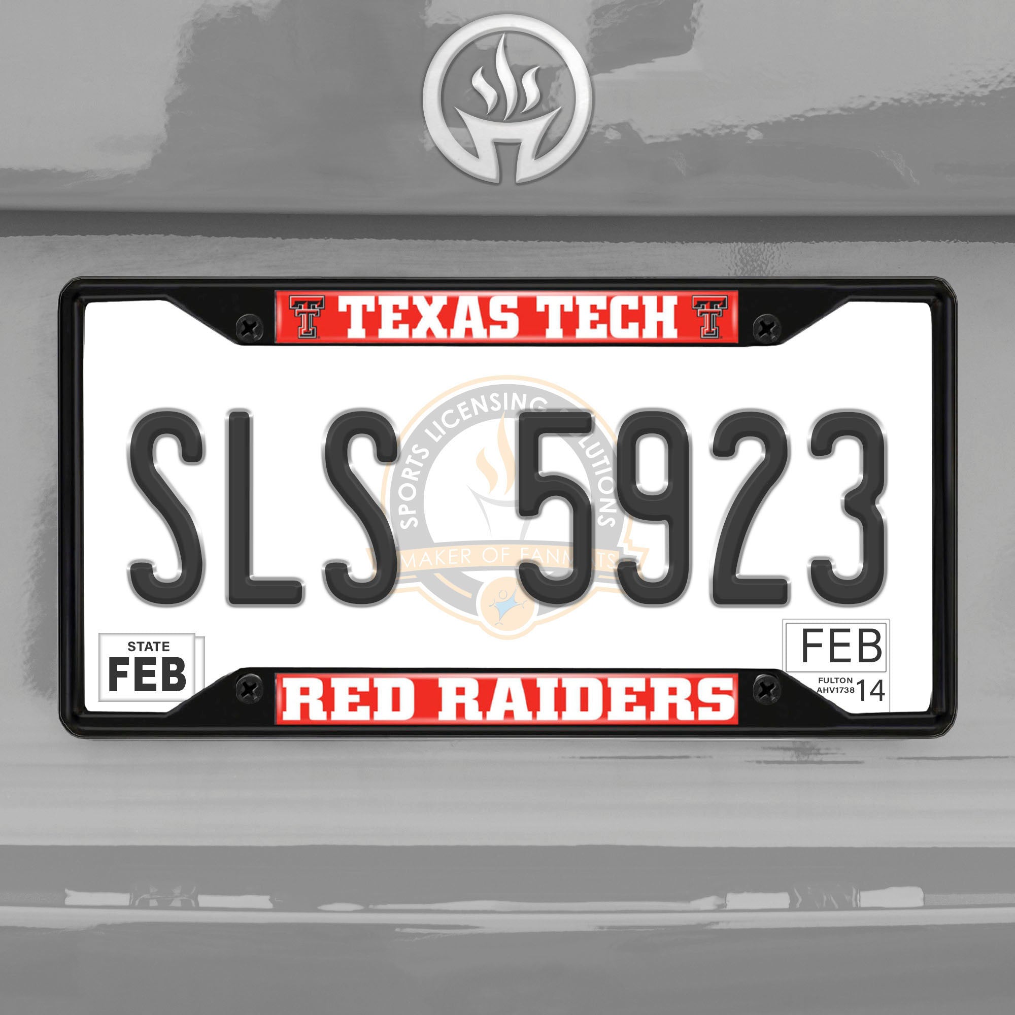 Texas Tech Red Raiders Metal License Plate Frame Black Finish