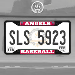 Los Angeles Angels Metal License Plate Frame Black Finish