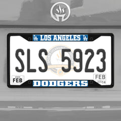 Los Angeles Dodgers Metal License Plate Frame Black Finish