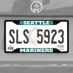 Seattle Mariners Metal License Plate Frame Black Finish