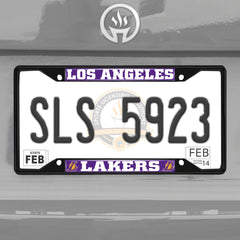 Los Angeles Lakers Metal License Plate Frame Black Finish