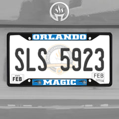 Orlando Magic Metal License Plate Frame Black Finish