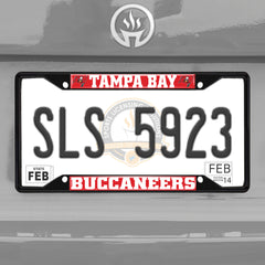 Tampa Bay Buccaneers Metal License Plate Frame Black Finish