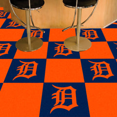 Detroit Tigers "Detriot" Wordmark Team Carpet Tiles - 45 Sq Ft.