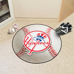 New York Yankees Baseball Rug - 27in. Diameter - New York Yankees