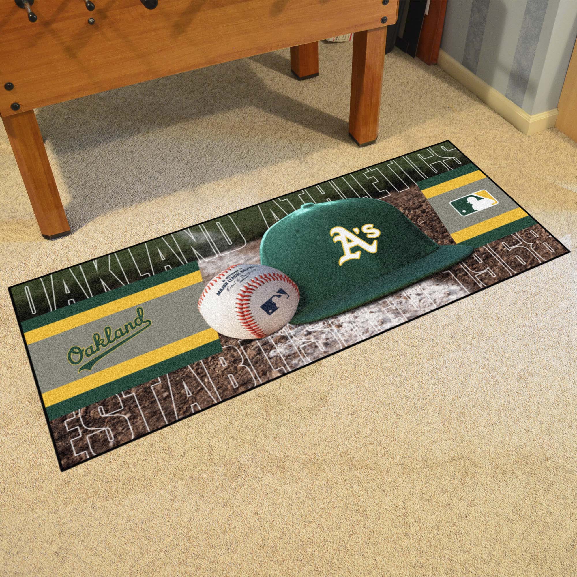 Oakland Athletics Baseball Runner Rug - 30in. x 72in.