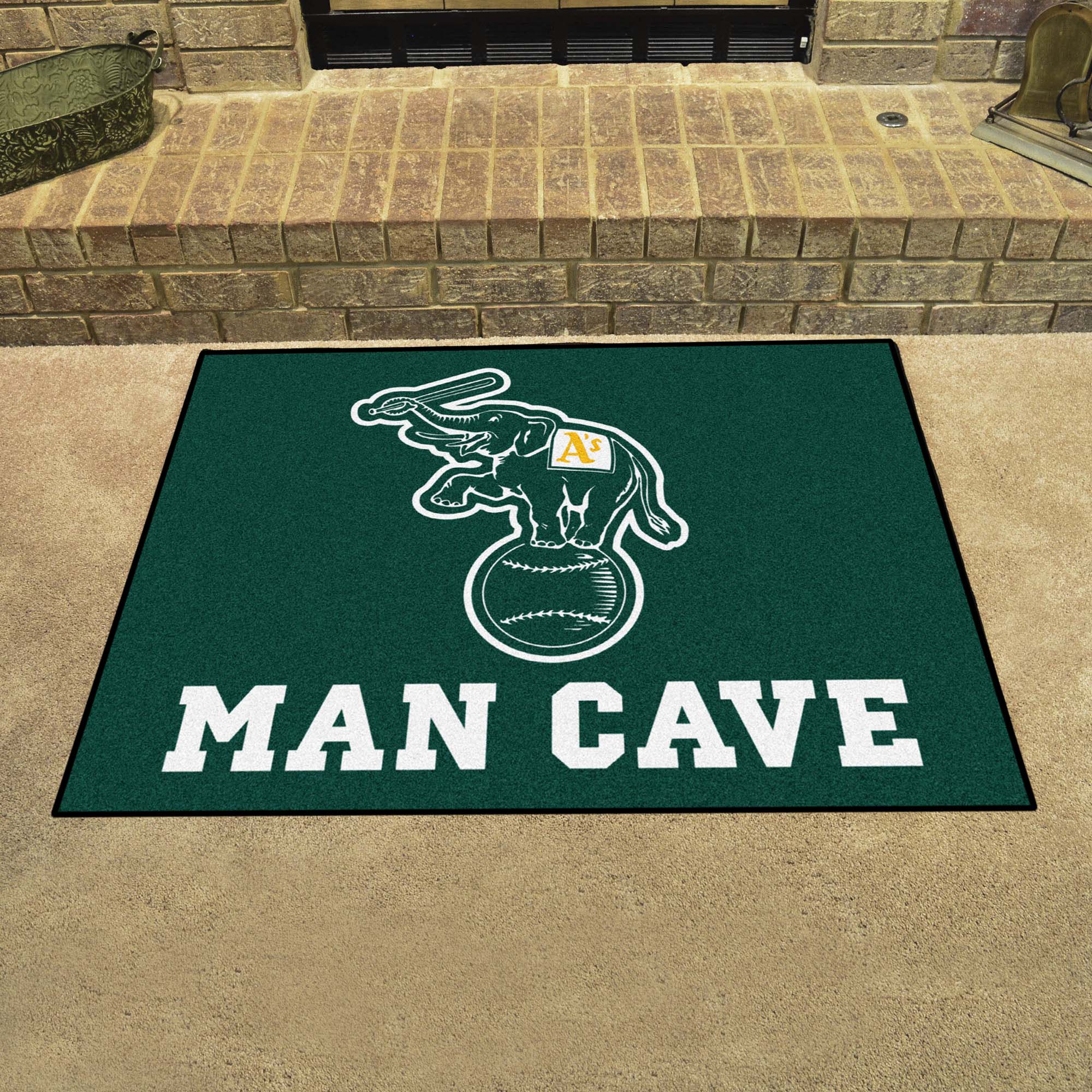 Oakland Athletics Man Cave All-Star Rug - 34 in. x 42.5 in. - Oakland Athletics