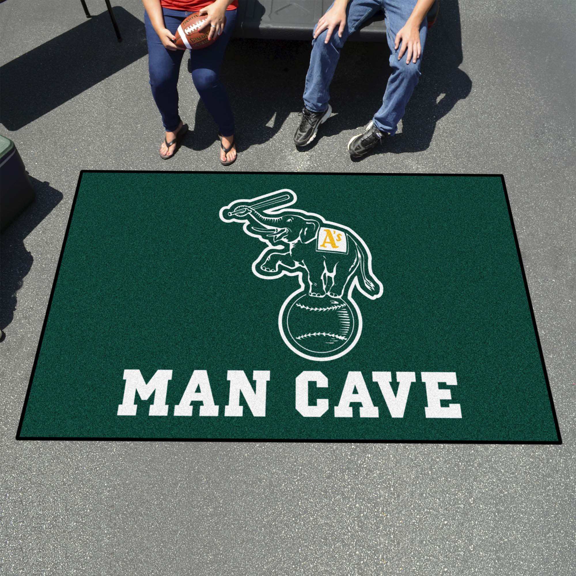 Oakland Athletics Man Cave Ulti-Mat Rug - 5ft. x 8ft.