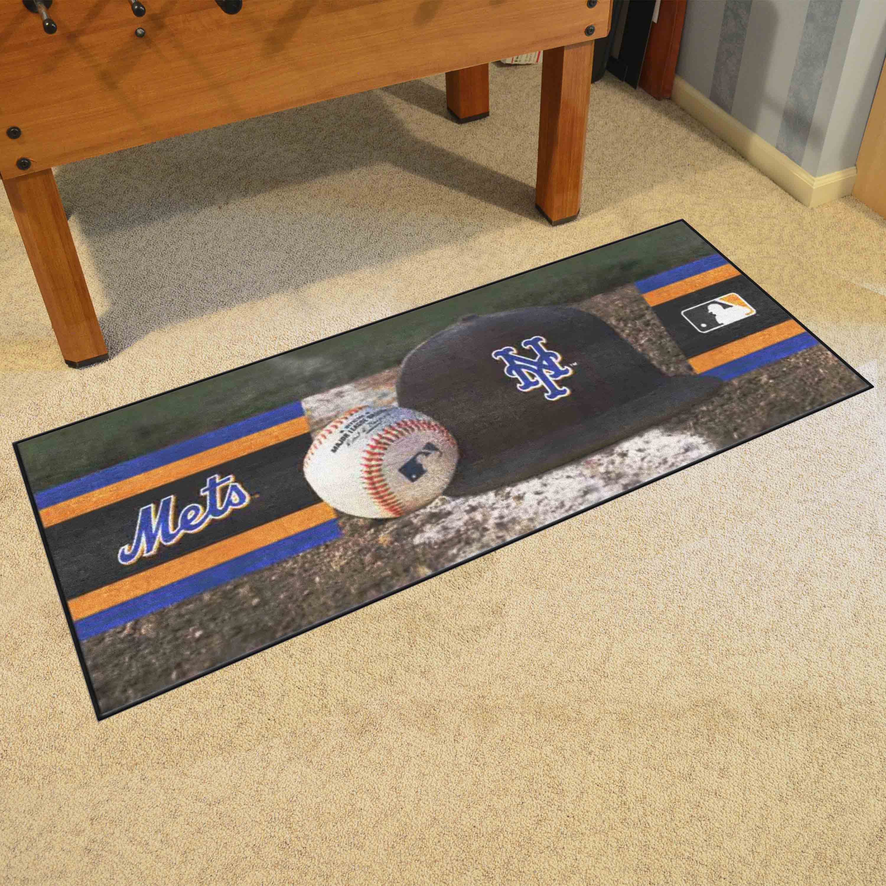 New York Mets Baseball Runner Rug - 30in. x 72in. - New York Mets