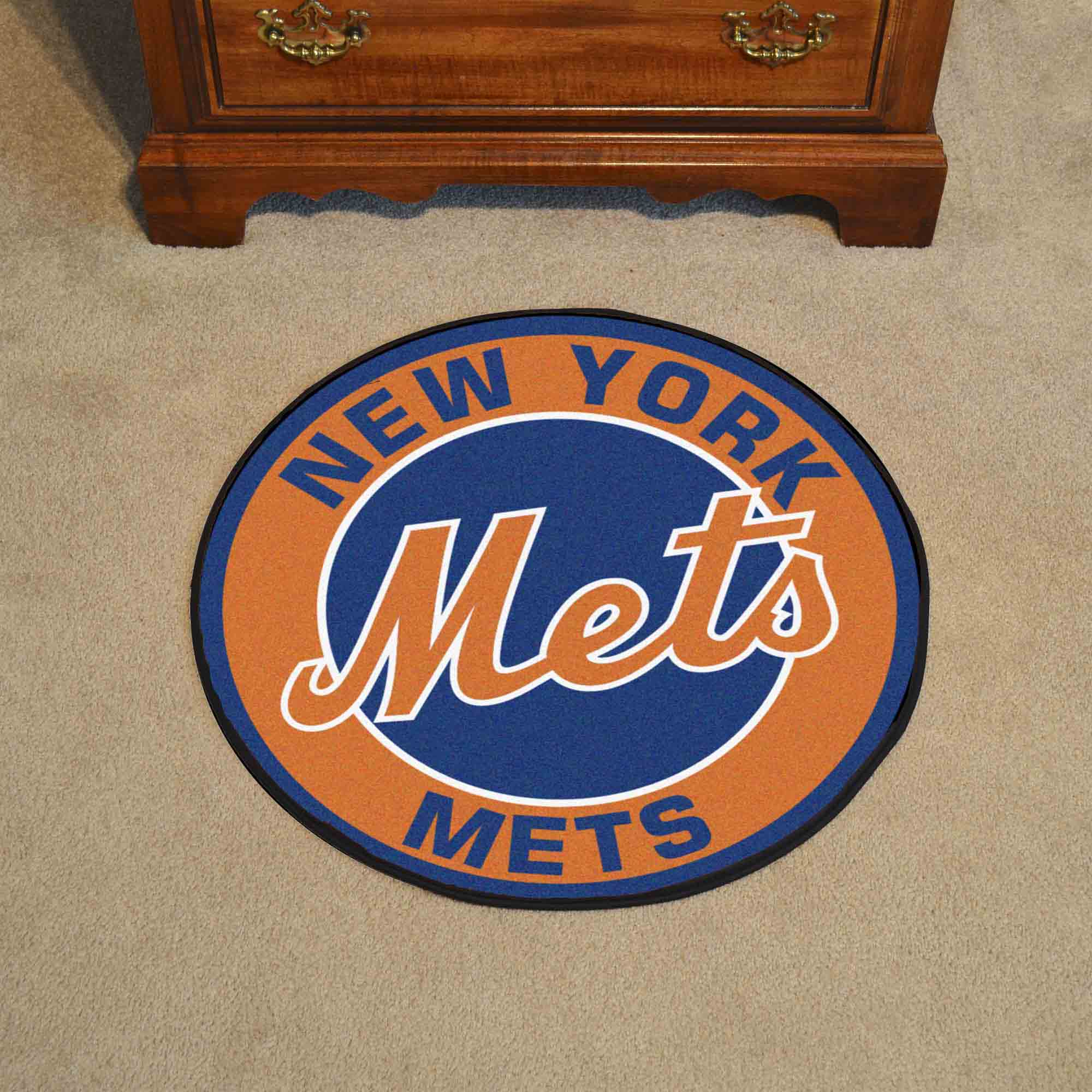 New York Mets Roundel Rug - 27in. Diameter