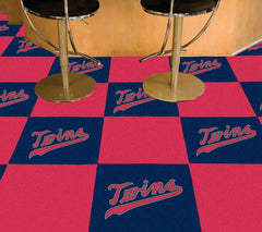 Minnesota Twins "Twins" Wordmark Team Carpet Tiles - 45 Sq Ft.