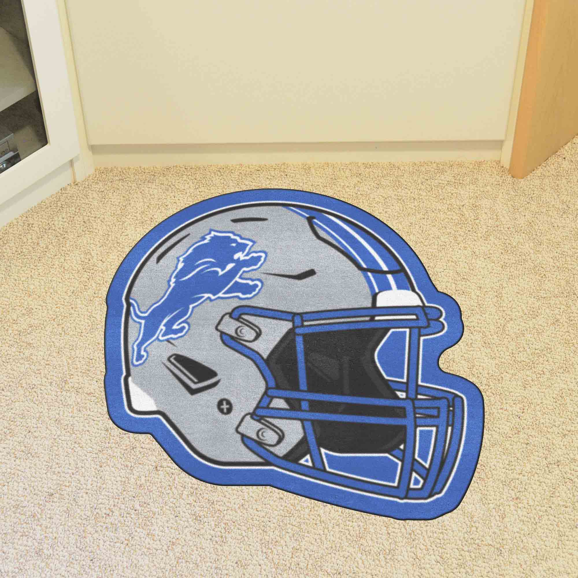 Detroit Lions Mascot Helmet Rug