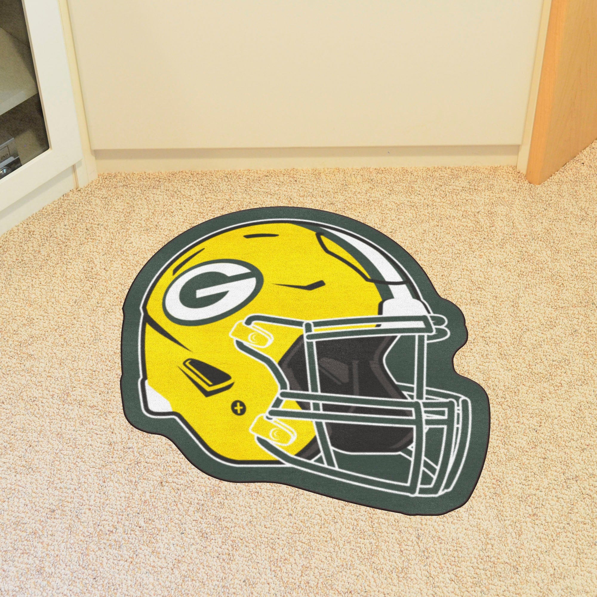 Green Bay Packers Mascot Helmet Rug - Green Bay Packers