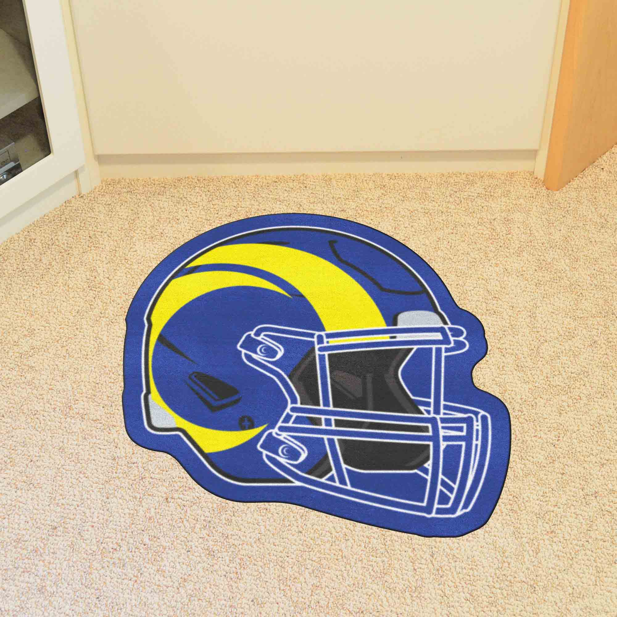 Los Angeles Rams Mascot Helmet Rug